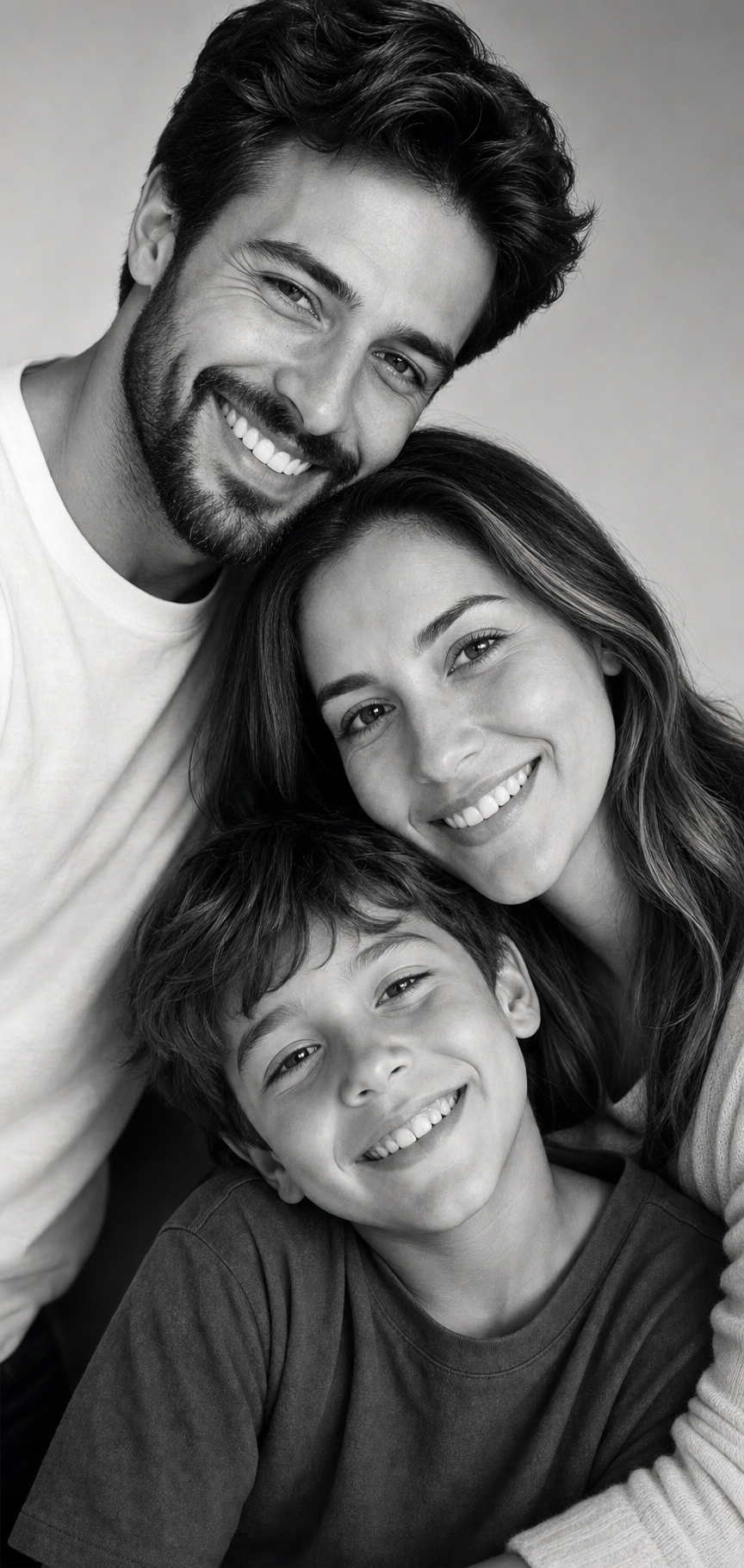 Monochrome Family Portrait after