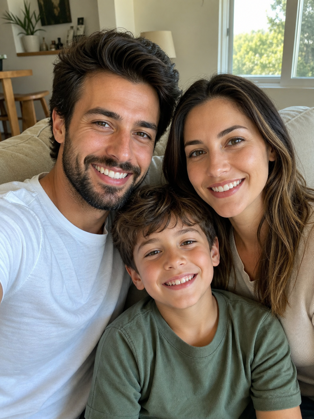 Monochrome Family Portrait before